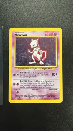Pokemon TCG Mewtwo Base Set 10/102 Holo 1999-2000 Wizards Base Set Copyright... - Image 1