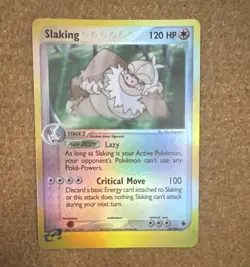 Pokemon TCG Slaking 12/109 EX Ruby & Sapphire Reverse Holo Rare English 2003 - Image 1