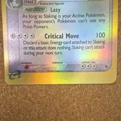 Pokemon TCG Slaking 12/109 EX Ruby & Sapphire Reverse Holo Rare English 2003 - Image 4