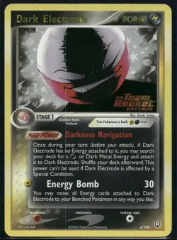 Pokemon TCG - Dark Electrode - Reverse Holo Stamp 4/109 - Ex Team Rocket Returns - Image 1