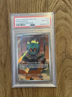 PSA 10 Marshadow 146/132 Illustration Rare Mega Evolution Pokemon SV10 UK - Image 1