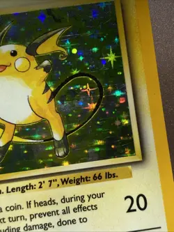 Pokemon TCG Raichu Base Set Holo Card 14/102 Excellent Condition - Image 4