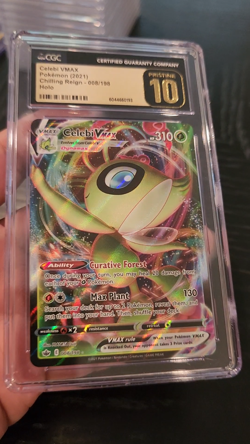 CELEBI VMAX - CGC PRISTINE 10 - 2021 Pokemon Chilling Reign HOLO - 008/198 - Image 2