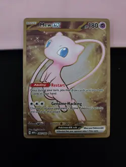 Pokemon TCG Mew EX Metal Gold NM 205/165 Scarlet & Violet 151 Promo Card - Image 1