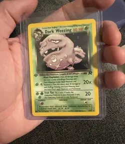 Pokemon 1st Edition Dark Weezing 14/82 Holo Team Rocket WOTC 2000 Rare Vintage - Image 3