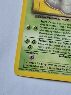 Pokemon Dark Arbok Card 19/82 Team Rocket Non-Holo Rare Vintage WOTC - Image 2