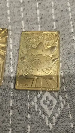 1999 Pokemon Togepi Burger King 23K Gold-Plated Card Rare Special Promo - Image 3