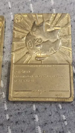 1999 Pokemon Togepi Burger King 23K Gold-Plated Card Rare Special Promo - Image 5