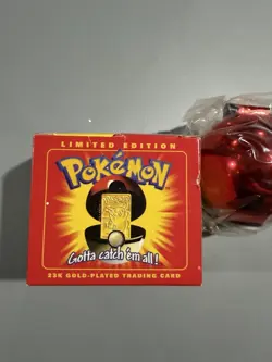 Pokemon 1999 Limited Edition 23K Gold-Plated PIKACHU Trading Card NEW Sealed - Image 3