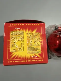 Pokemon 1999 Limited Edition 23K Gold-Plated PIKACHU Trading Card NEW Sealed - Image 4