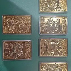 6 Burger King 23K Gold Pokemon TCG Metal Cards Lot (4) Pikachu Jigglypuff 1999 - Image 1