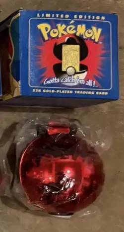 1999 Pokemon Charizard 23K Gold Plated Card & Pokeball SEALED From Burger King - Image 3