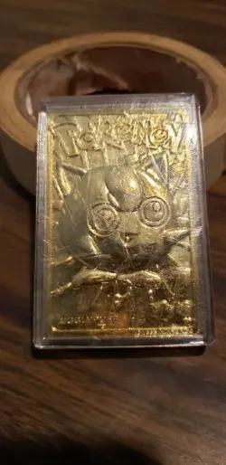 Pokemon 23K Gold Plated Mewtwo Trading Card 1999 Burger King Limited Edition - Image 1