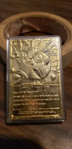 Pokemon 23K Gold Plated Mewtwo Trading Card 1999 Burger King Limited Edition - Image 2