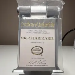 Nintendo Burger King Charizard 1999 23 Karat Gold-Plated Metal Card Limited - Image 4