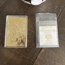1999 Pokemon Burger King 23K Gold Plated Charizard Card w/ Poke Ball & COA... - Image 2