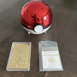 1999 Pokemon Burger King 23K Gold Plated Charizard Card w/ Poke Ball & COA... - Image 3