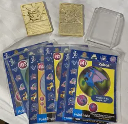 2 Pikachu Burger King Pokemon 23K Gold-Plated Trading Cards & 6 BK Pokemon Cards - Image 1