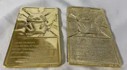 2 Pikachu Burger King Pokemon 23K Gold-Plated Trading Cards & 6 BK Pokemon Cards - Image 2