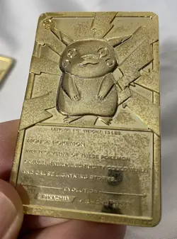 2 Pikachu Burger King Pokemon 23K Gold-Plated Trading Cards & 6 BK Pokemon Cards - Image 4