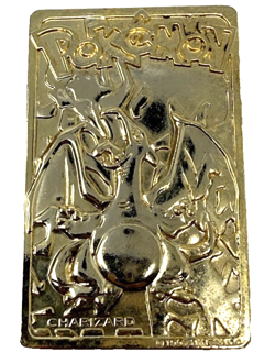 1999 Pokemon Charizard 23K Gold Plated Trading Card Limited Edition Burger King - Image 1