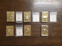 Pokemon Gold-Plated Burger King Promo Cards All Six (Charizard Pikachu Togepi +) - Image 1
