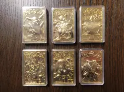 Pokemon Gold-Plated Burger King Promo Cards All Six (Charizard Pikachu Togepi +) - Image 2
