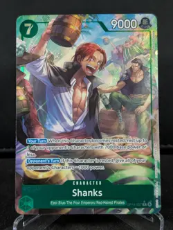 Shanks Alt Art OP14-027 The Azure Sea's Seven One Piece Card TCG Game English NM - Image 1