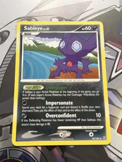 Sableye Pokemon TCG Stormfront Reverse Holo Uncommon Card #48/100 - Image 1