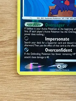 Sableye Reverse Holo 48/100 - Stormfront Pokemon TCG English MP - Image 4