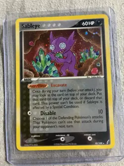 Pokemon TCG Sableye Reverse Holo 10/100 Crystal Guardians - Image 1