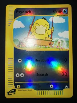 2002 Psyduck 104/147 Aquapolis Reverse Holo Vintage Pokemon E-Reader NM - Image 2