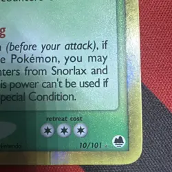 Pokemon TCG Snorlax Dragon Frontiers 10/101 Reverse Holo Rare Stamped LP. - Image 5