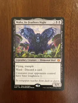 Maha, Its Feathers Night Bloomburrow Regular Mythic NM MTG #100 - Image 1