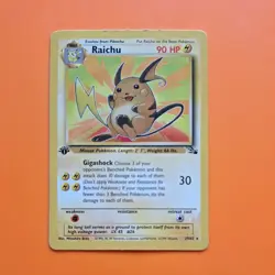Pokemon TCG Raichu 29/62 Non-Holo Rare Card 1st Edition Fossil - Image 1