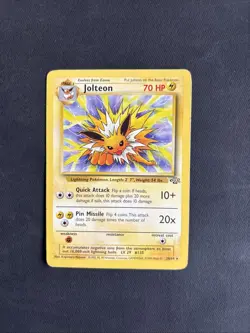 Pokemon TCG Jolteon 20/64 Jungle Regular Unlimited Rare Non Holo - PLAYED - Image 1