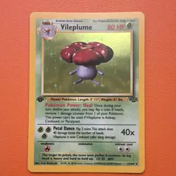 Pokemon TCG Vileplume Holo Unlimited Rare Card Jungle 15/64 1st Edition NM - Image 1