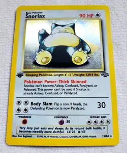 1999 Pokemon TCG 1ST EDITION SNORLAX #11 11/64 JUNGLE Holo Rare WOTC VTG - Image 3