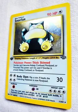 1999 Pokemon TCG 1ST EDITION SNORLAX #11 11/64 JUNGLE Holo Rare WOTC VTG - Image 5