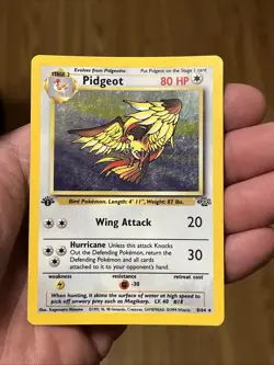 Pokemon TCG Pidgeot Jungle Holo Card 8/64 1st Edition Rare - Image 2