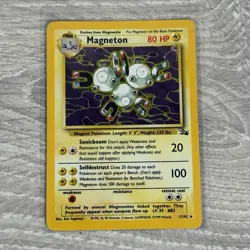 Pokemon TCG Magneton Fossil Holo Card 11/62 Unlimited Rare NM Wotc Card - Image 2