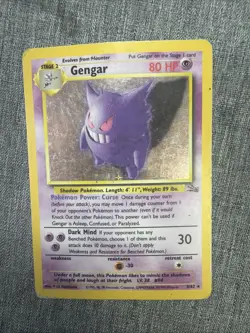 Pokemon Gengar TCG Fossil Holo Card 5/62 Unlimited Holo Rare - Image 1