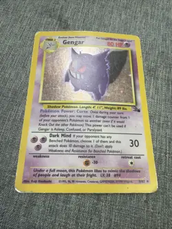Pokemon Gengar TCG Fossil Holo Card 5/62 Unlimited Holo Rare - Image 3