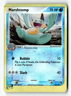 Pokemon Card Marshtomp - Reverse Holo LP Ruby and Sapphire 40/109 - Image 1