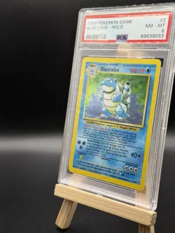 Pokemon TCG: Blastoise 2/102 - 1999 WOTC Base Set Holo - PSA 8 - Image 2