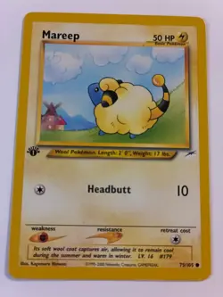 Mareep 75/105 Common Neo Destiny Pokemon 1st Edition NM - Image 1
