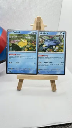 Pokemon TCG Mega Evolutions Psyduck 007 Promo + Golduck 008 Promo Near Mint - Image 1