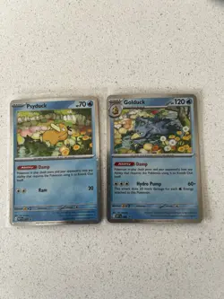 Pokemon TCG Mega Evolutions Psyduck 007 Promo + Golduck 008 Promo Near Mint - Image 1
