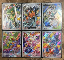 Pokemon Series 2 First Partner Illustration Collection Gen 5 & 8 Set CARD LOT !! - Image 1