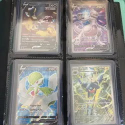 Pokemon top loader binder full of cards most NM 48 cards total BINDER INCLUDED! - Image 1